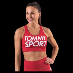 Tommy Hilfiger Sport Sports Bra Logo Mid Pink Rosa Sale