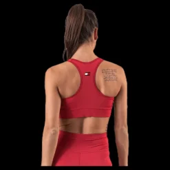 Tommy Hilfiger Sport Sports Bra Logo Mid Pink Rosa Sale