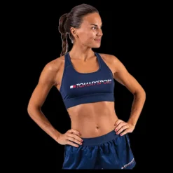 Tommy Hilfiger Sport Sports Bra Medium Tri Logo Blue Blå Best