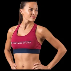 Tommy Hilfiger Sport Sports Bra Medium Tri Logo Red Röd Discount