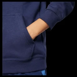 Discount Nike Sportswear Club Big Kids' Full-Zip Hoodie MIDNIGHT NAVY/MIDNIGHT NAVY/WHITE Blå