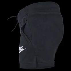 Nike Sportswear Club Big Kids' (Girls') French Terry Shorts BLACK/WHITE Svart New