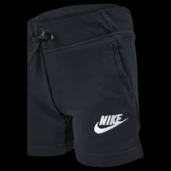 Nike Sportswear Club Big Kids' (Girls') French Terry Shorts BLACK/WHITE Svart New