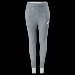 Best Nike Sportswear Club Big Kids' (Girls') French Terry Pants CARBON HEATHER/WHITE Grå