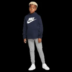 New Nike Sportswear Club Fleece Big Kids' Pants CARBON HEATHER/COOL GREY/WHITE Grå