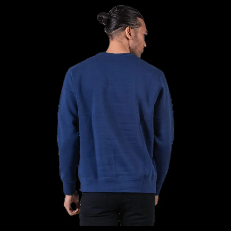 Nike Sportswear Club Fleece Crew MIDNIGHT NAVY/WHITE Blå Online