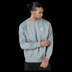 Best Nike Sportswear Club Fleece Crew DK GREY HEATHER/WHITE Grå
