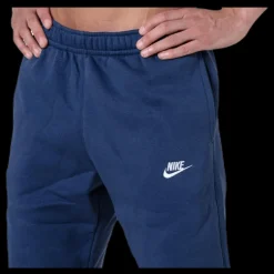 Nike Sportswear Club Fleece Men's Pants MIDNIGHT NAVY/MIDNIGHT NAVY/WHITE Blå Outlet