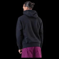 Hot Nike Sportswear Club Fleece Pullover Hoodie BLACK/BLACK/WHITE Svart