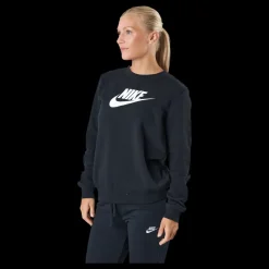 Nike Sportswear Club Fleece Women's Crew BLACK/WHITE Blå Sale