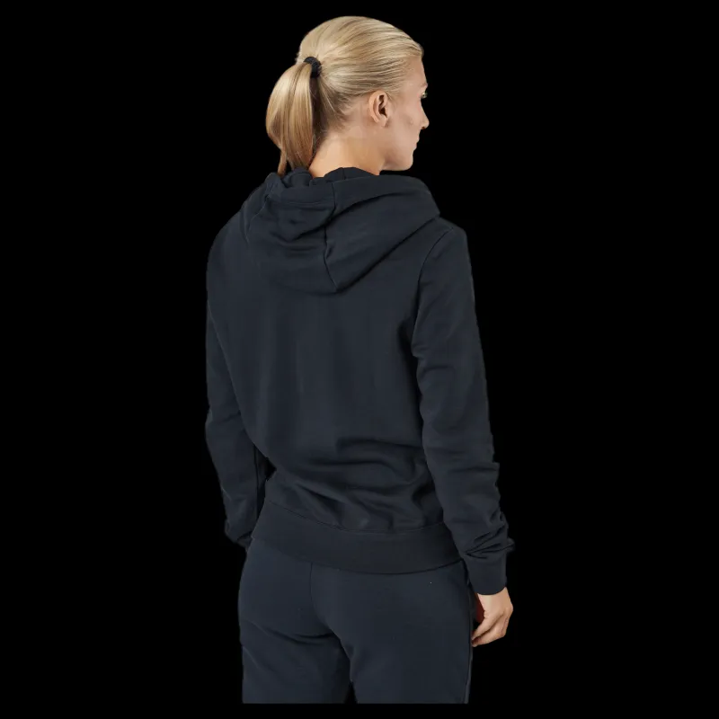 Nike Sportswear Club Fleece Women's Logo Pullover Hoodie BLACK/WHITE Blå Sale