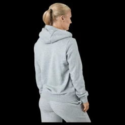 Nike Sportswear Club Fleece Women's Funnel Hoodie DK GREY HEATHER/WHITE Grå Best