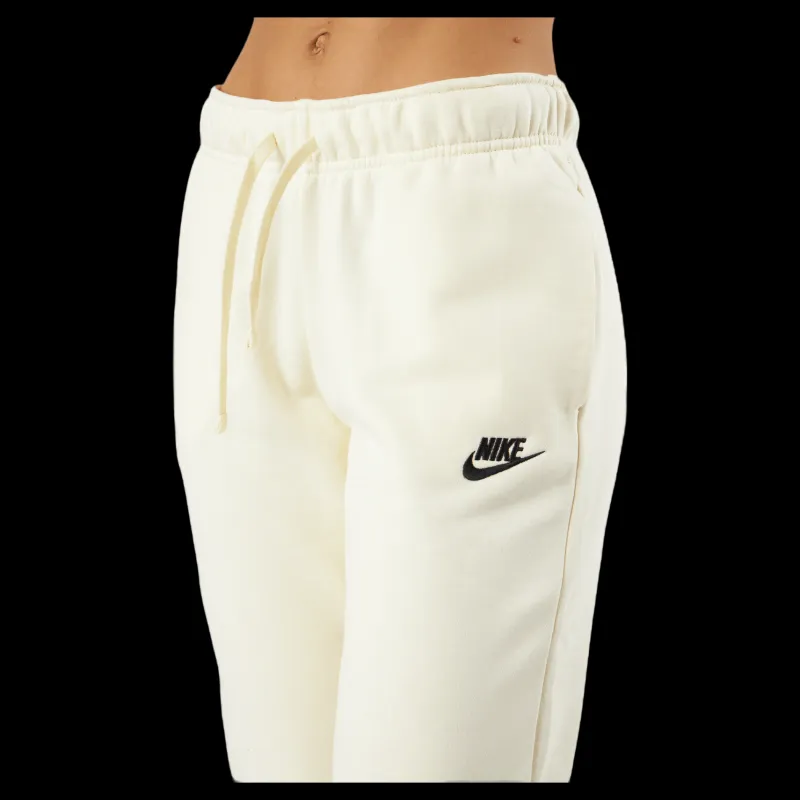 Sale Nike Sportswear Club Fleece Women's Mid-Rise Joggers COCONUT MILK/BLACK Beige
