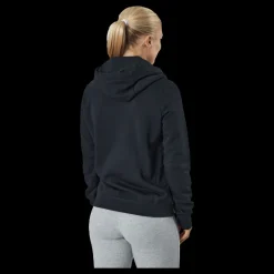 Best Nike Sportswear Club Fleece Women's Pullover Hoodie BLACK/WHITE Svart och Vit