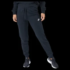 Nike Sportswear Club Fleece Women's Mid-Rise Pants BLACK/WHITE Svart