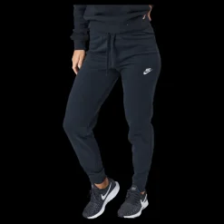 Nike Sportswear Club Fleece Women's Mid-Rise Pants BLACK/WHITE Svart