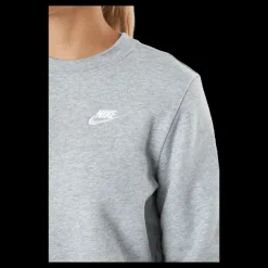 Nike Sportswear Club Fleece Women's Crew DK GREY HEATHER/WHITE Grå Discount