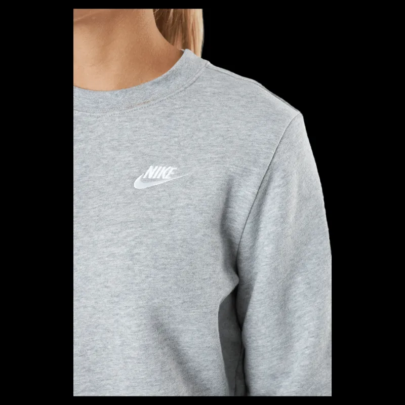 Nike Sportswear Club Fleece Women's Crew DK GREY HEATHER/WHITE Grå Discount