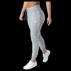 Nike Sportswear Club Fleece Women's Mid-Rise Pants DK GREY HEATHER/WHITE Grå Discount