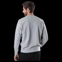 Nike Sportswear Club Men's French Terry Crew DK GREY HEATHER/WHITE Grå Online