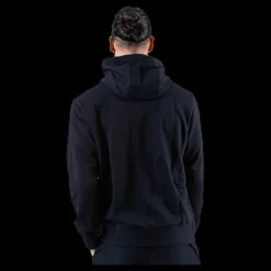 Discount Nike Sportswear Club Men's Full-Zip Hoodie BLACK/BLACK/WHITE Svart