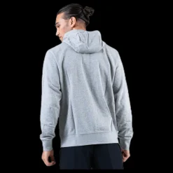 Nike Sportswear Club Men's Full-Zip Hoodie DK GREY HEATHER/MATTE SILVER/WHITE Grå Discount
