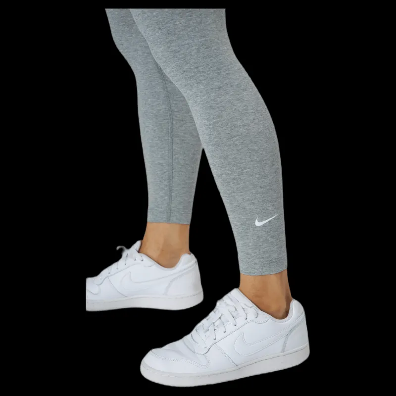 Nike Sportswear Essential Women's 7/8 Mid-Rise Leggings DK GREY HEATHER/WHITE Grå