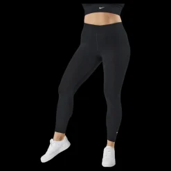 Online Nike Sportswear Essential Women's 7/8 Mid-Rise Leggings BLACK/WHITE Svart