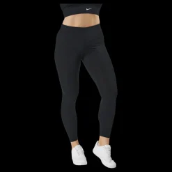 Online Nike Sportswear Essential Women's 7/8 Mid-Rise Leggings BLACK/WHITE Svart
