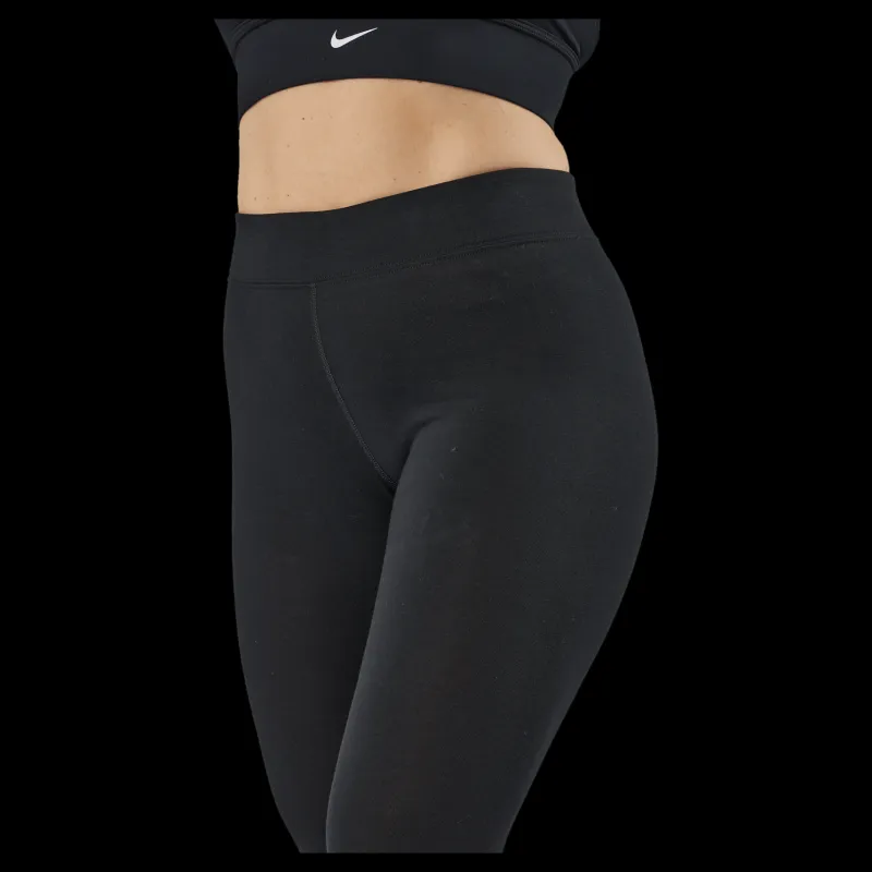 Online Nike Sportswear Essential Women's 7/8 Mid-Rise Leggings BLACK/WHITE Svart