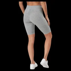 Nike Sportswear Essential Women's Mid-Rise Bike Shorts DK GREY HEATHER/WHITE Grå
