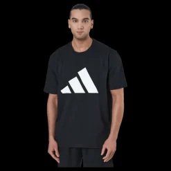 Discount adidas Sportswear Future Icons Three Bar Tee Black Svart