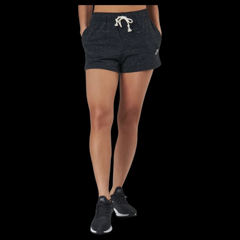 Sale Nike Sportswear Gym Vintage Women's Shorts BLACK/WHITE Svart