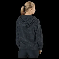 Best Nike Sportswear Gym Vintage Women's Full-Zip Hoodie BLACK/WHITE Svart