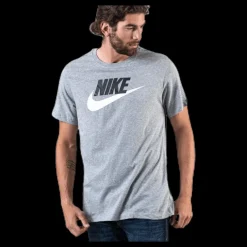 Nike Sportswear Men's T-Shirt DK GREY HEATHER/BLACK/WHITE Grå