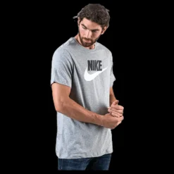 Nike Sportswear Men's T-Shirt DK GREY HEATHER/BLACK/WHITE Grå