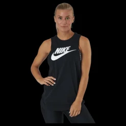 Nike Sportswear Women's Muscle Tank Black/white Svart Clearance