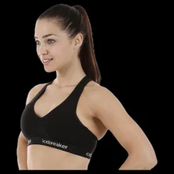 Discount Icebreaker Sprite Racerback Bra Black Svart