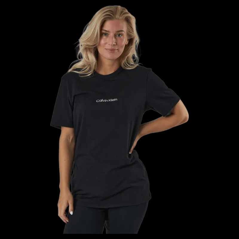 Calvin Klein S/s Crew Neck Black Svart Outlet