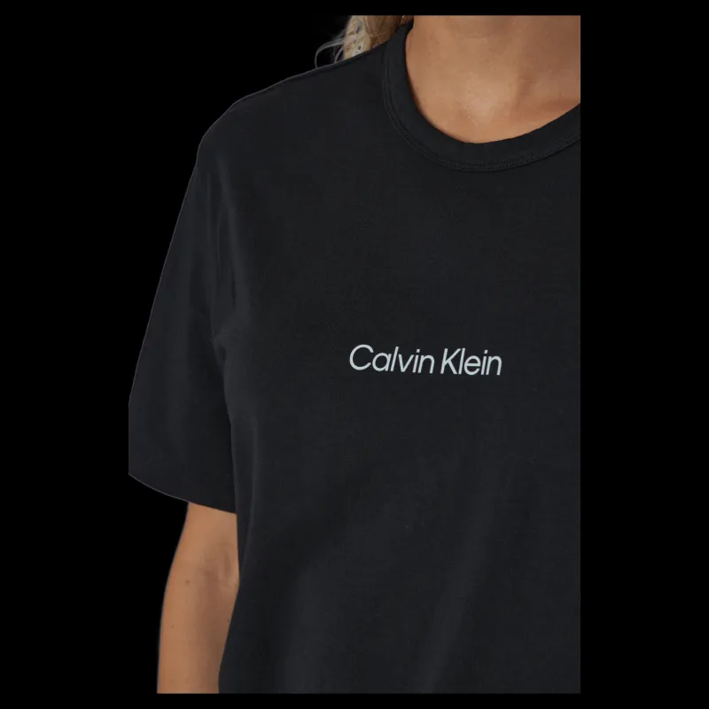 Calvin Klein S/s Crew Neck Black Svart Outlet