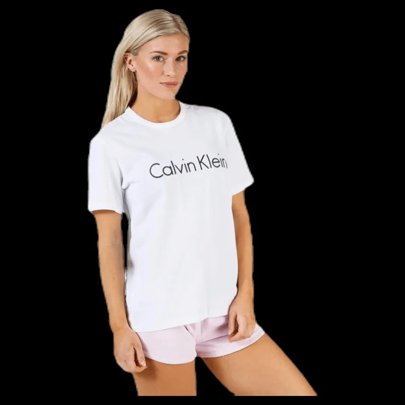 Sale Calvin Klein S/S Crew Neck White Vit