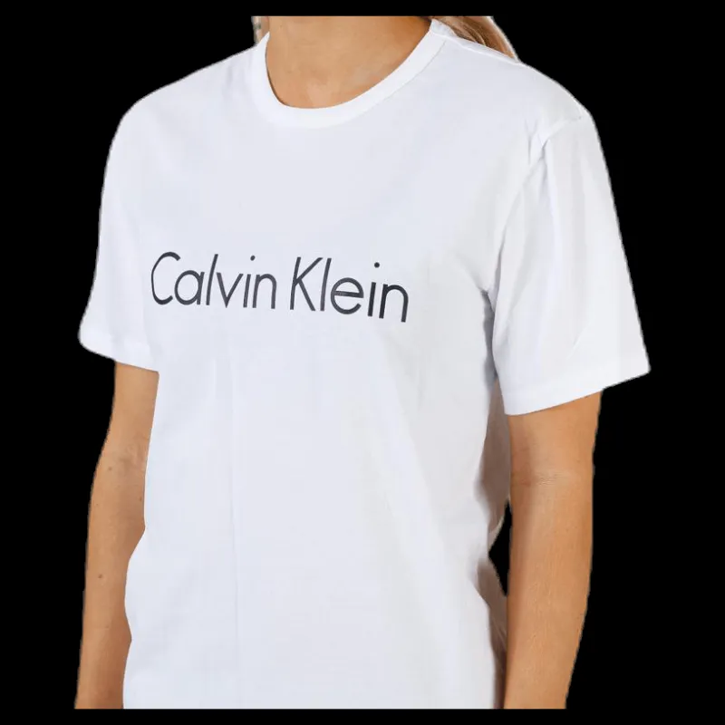 Sale Calvin Klein S/S Crew Neck White Vit