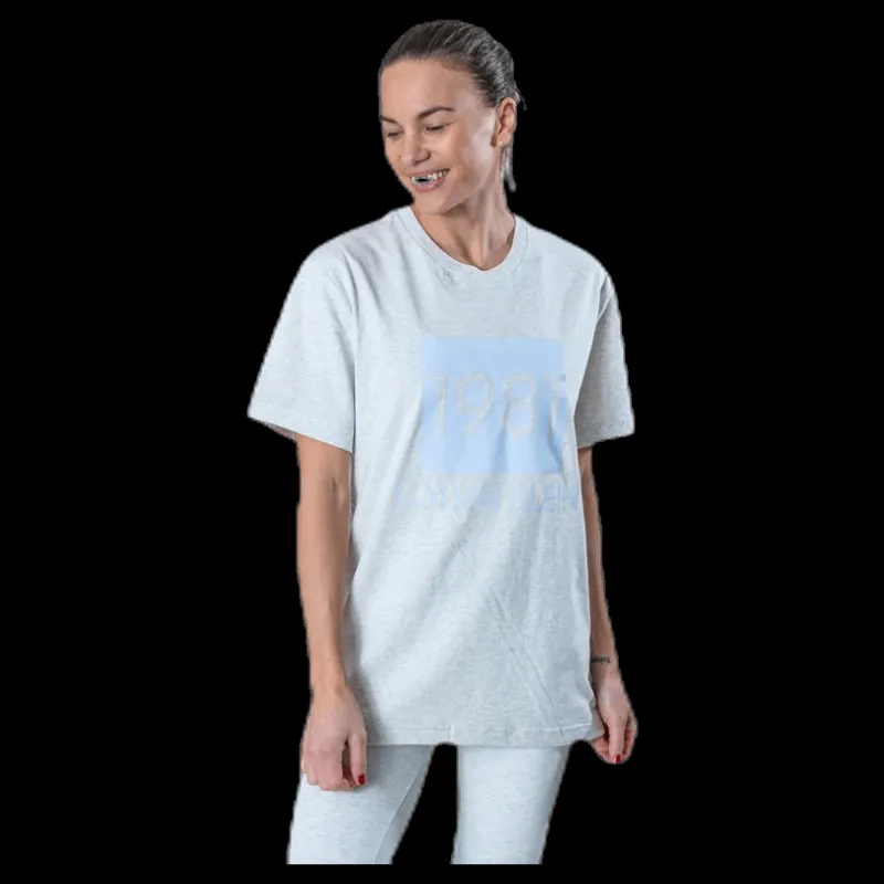Hot Calvin Klein S/S Crew Neck White/Grey Vit och Grå