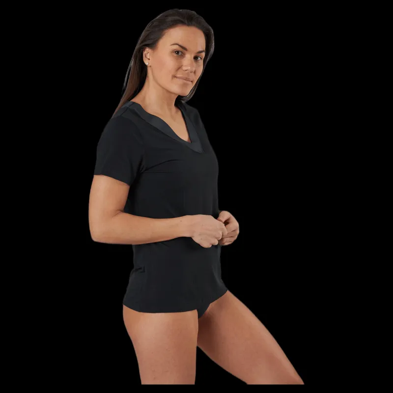 Discount Calvin Klein S/S V-Neck Black Svart