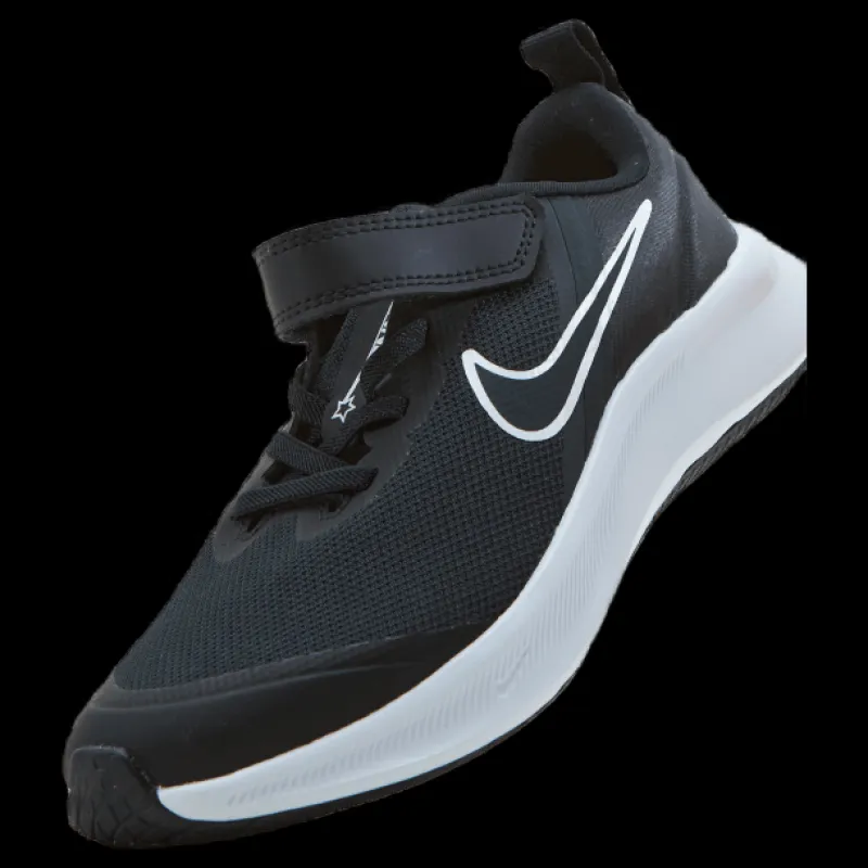 Nike Star Runner 3 Little Kids' Shoes BLACK/DK SMOKE GREY-DK SMOKE GREY Svart Discount