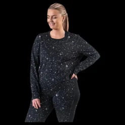 Clearance Nike Starry Night MTLC Top Plus Black/Grey Svart