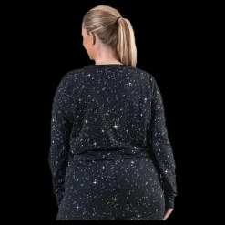 Clearance Nike Starry Night MTLC Top Plus Black/Grey Svart