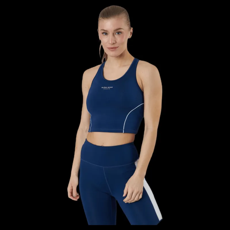 Björn Borg Sthlm Cropped Tank Blue Blå