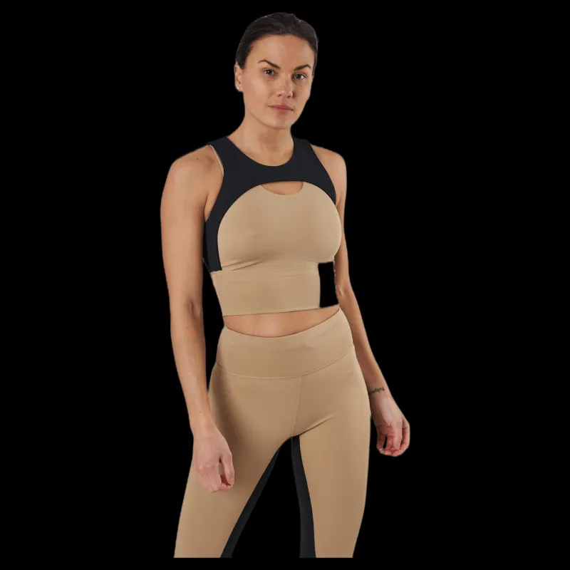 Björn Borg Sthlm Overlap Crop Top Beige