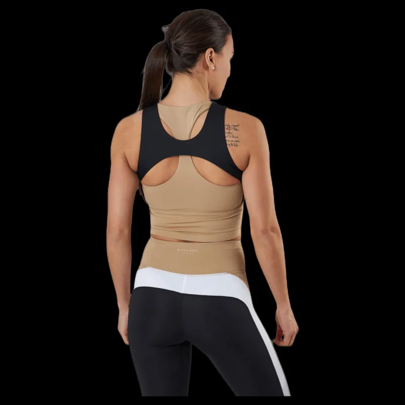 Björn Borg Sthlm Overlap Crop Top Beige